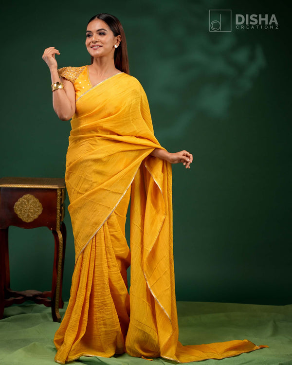 Mustard Yellow Saree