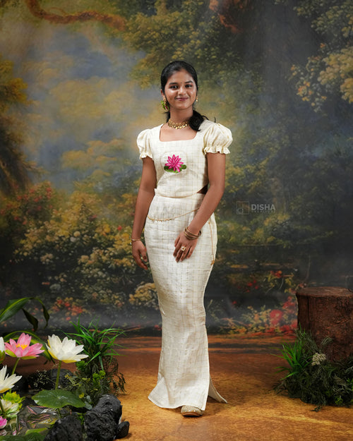 Onam Girl's Skirt & Top – DishaCreationz