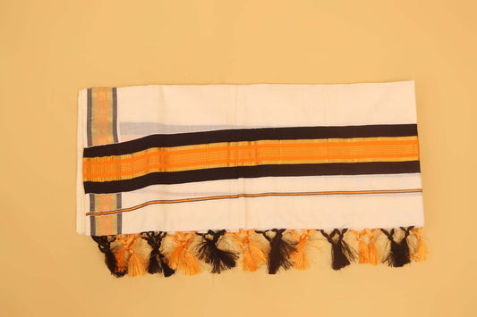 Kerala Set Mund in Black and Orange