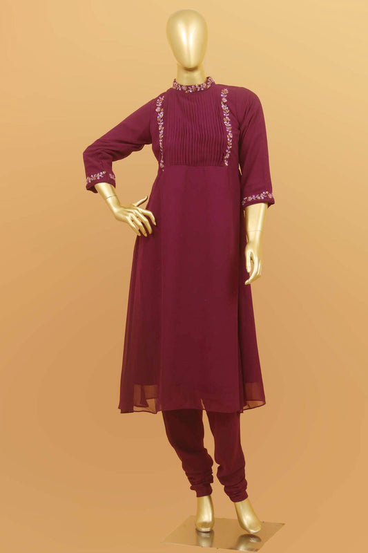 Purple Kurti Set